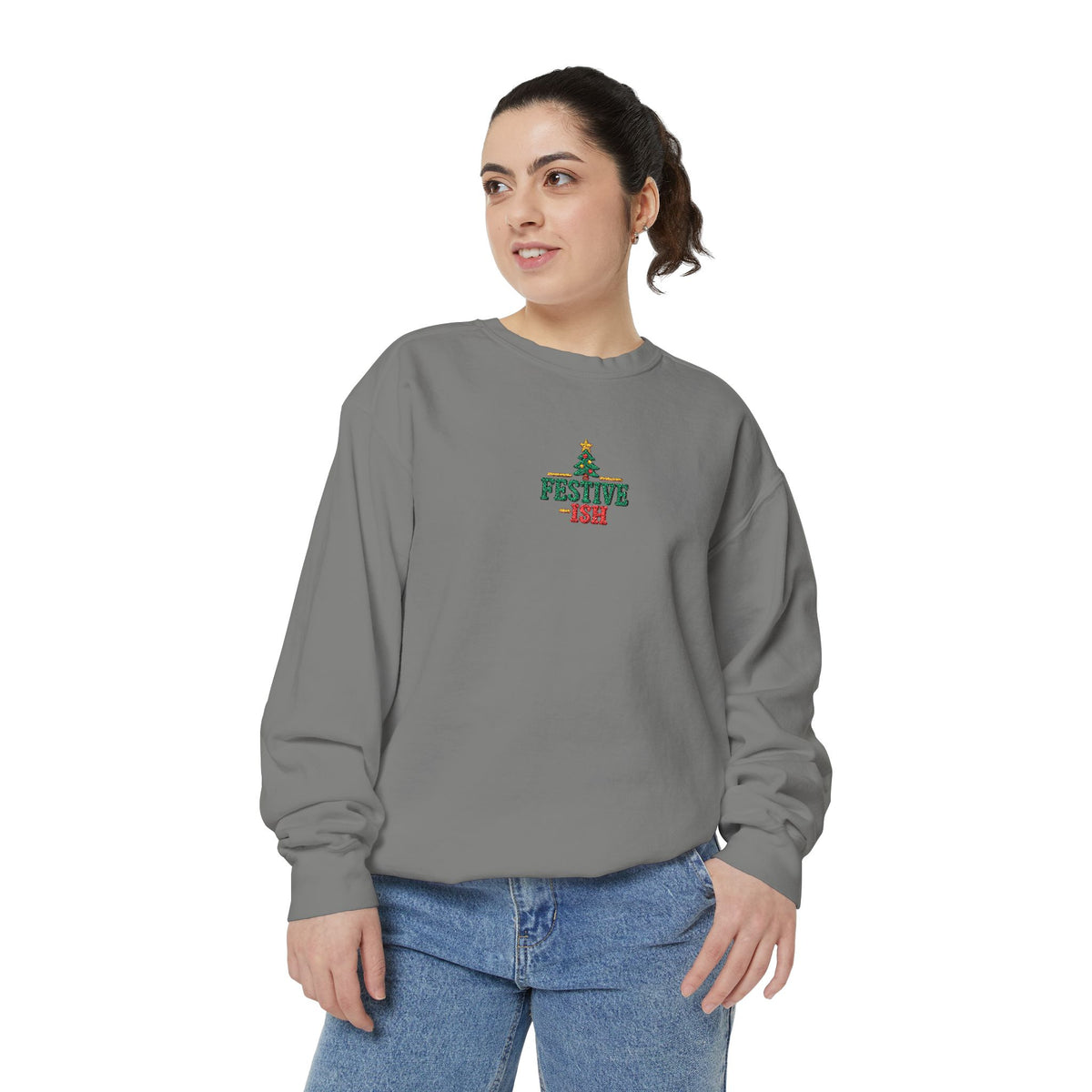 Holiday Sweatshirt — Festiv-ish Christmas Tree Crewneck