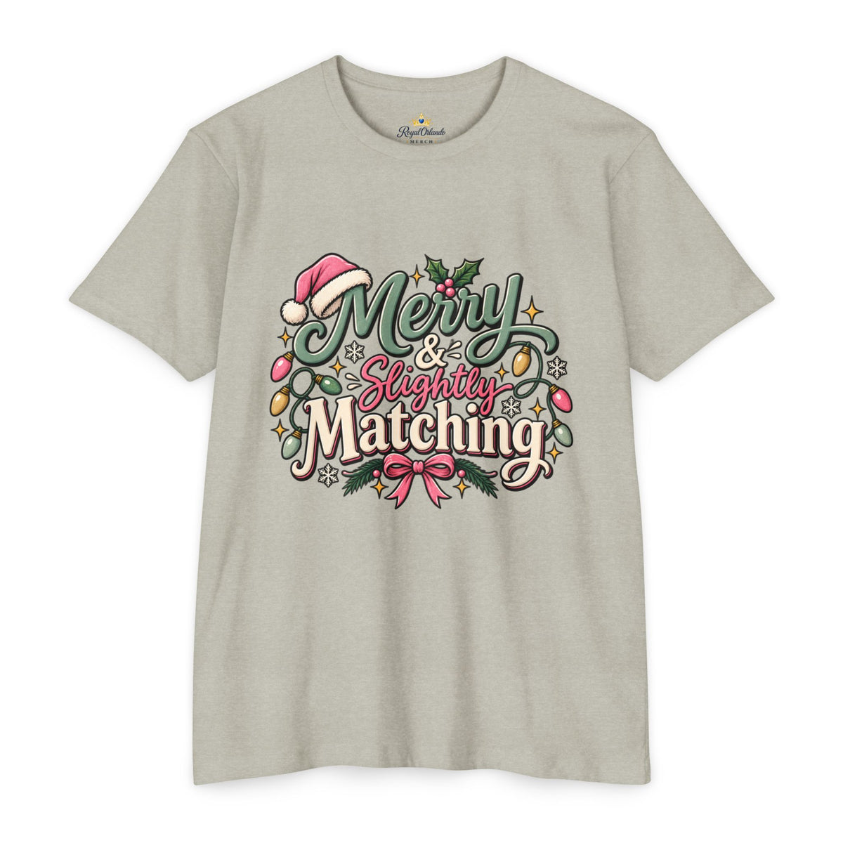 Christmas T-Shirt — "Merry & Slightly Matching" Festive Holiday Tee- Family pajamas