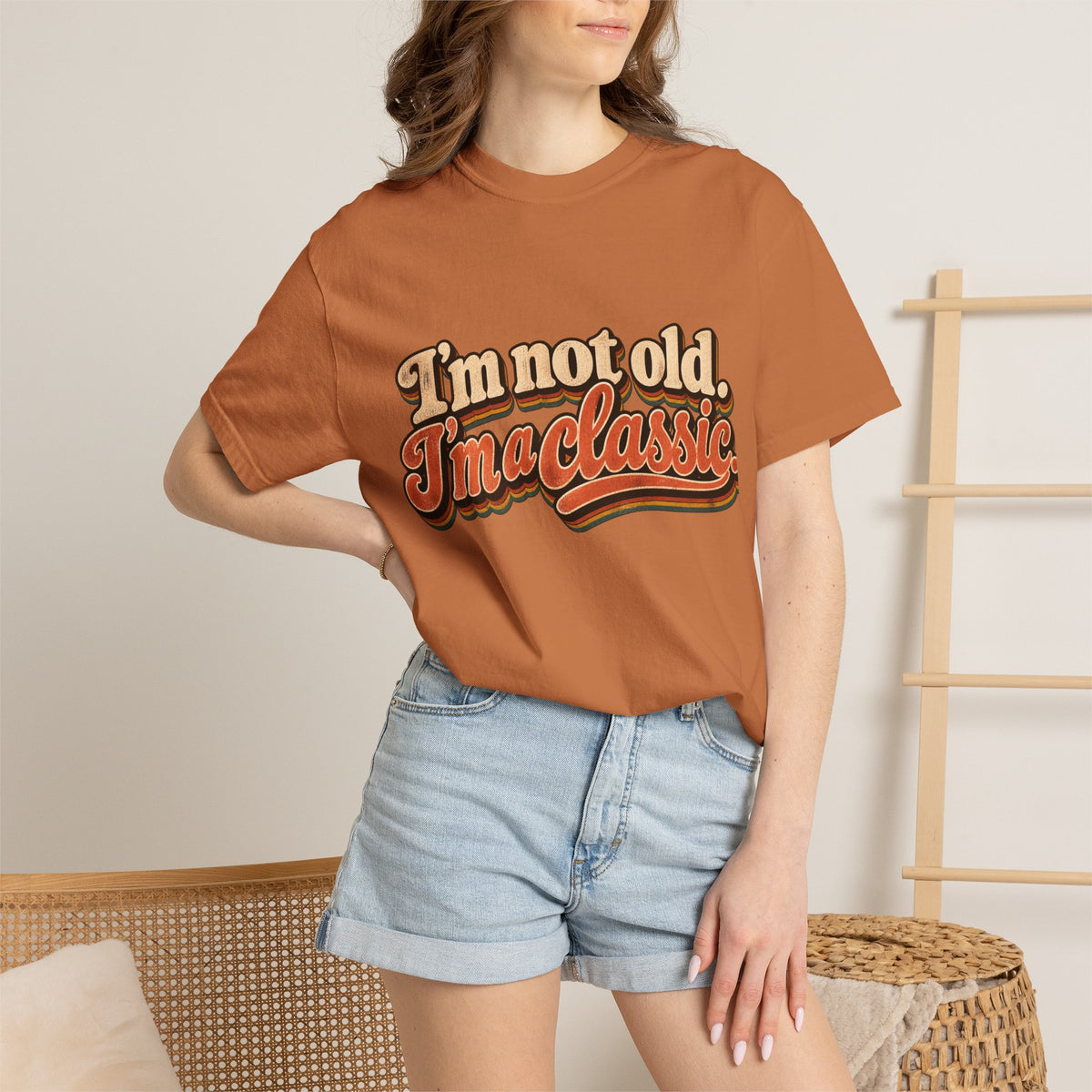 I'm Not Old I'm a Classic T-shirt | Retro Script Vintage Typography