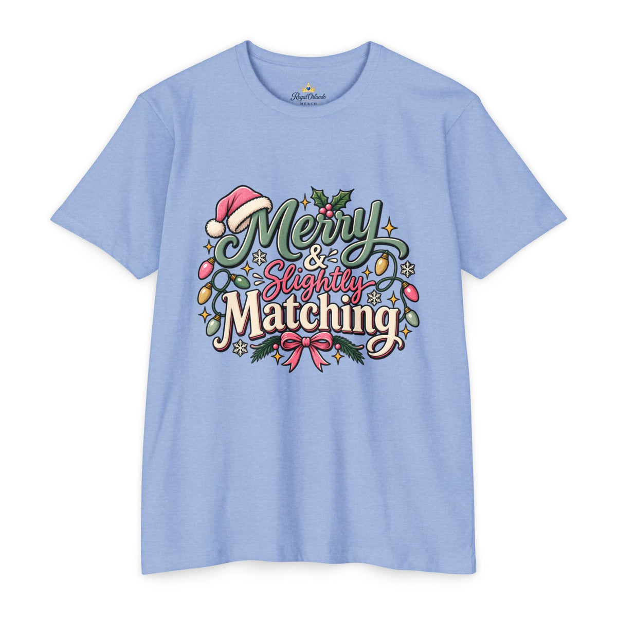 Christmas T-Shirt — "Merry & Slightly Matching" Festive Holiday Tee- Family pajamas