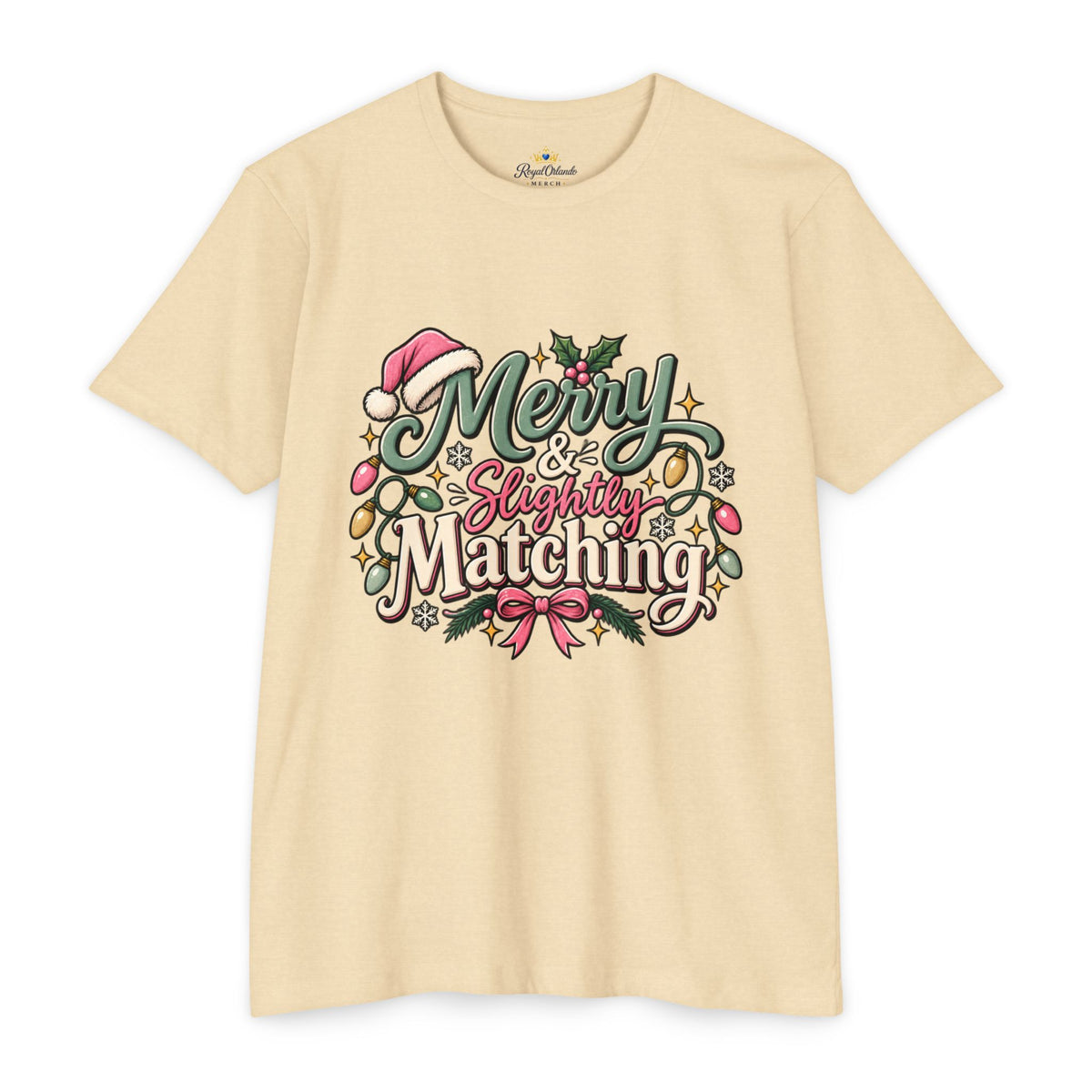 Christmas T-Shirt — "Merry & Slightly Matching" Festive Holiday Tee- Family pajamas