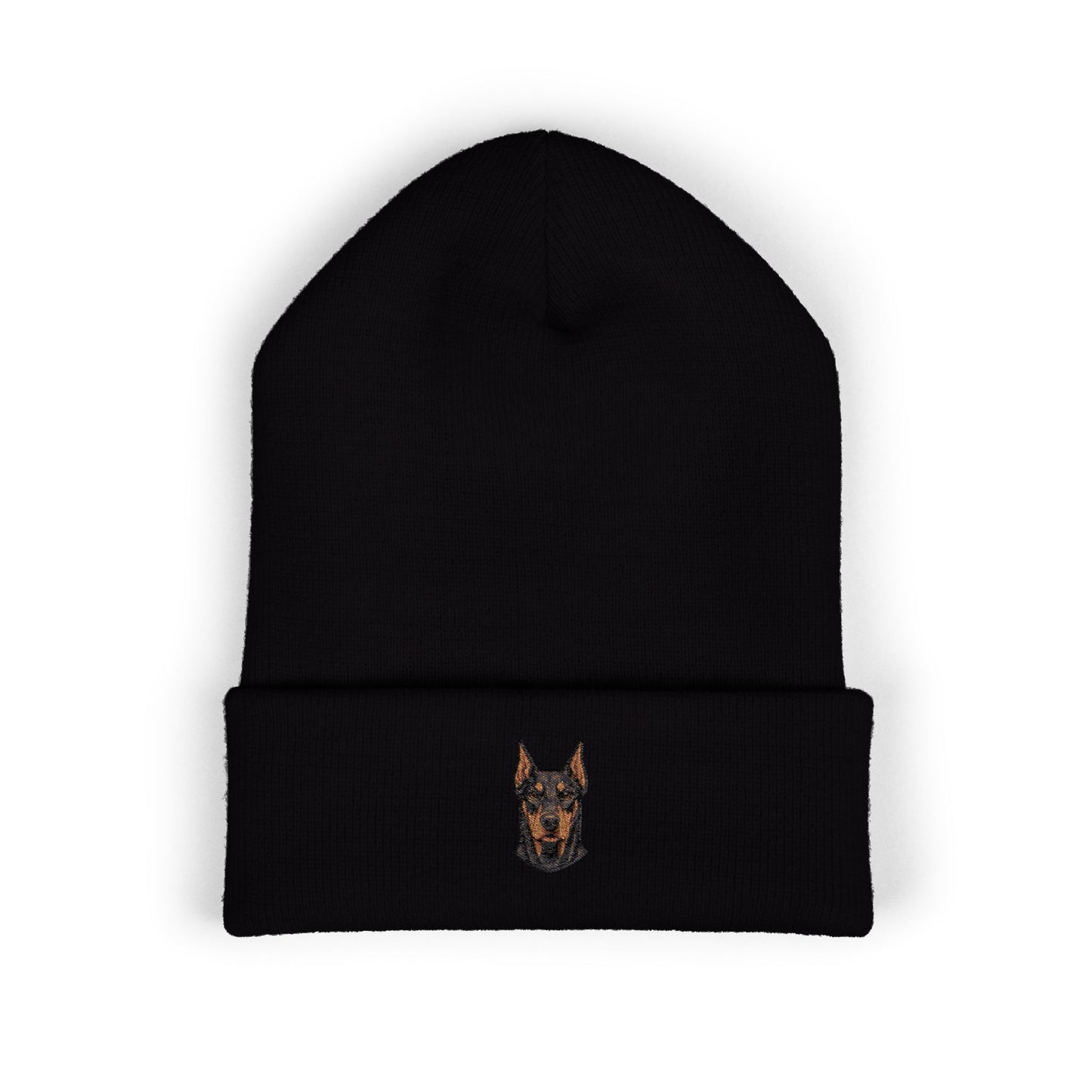 Doberman Pinscher Embroidered Beanie | Cuffed Knit Hat