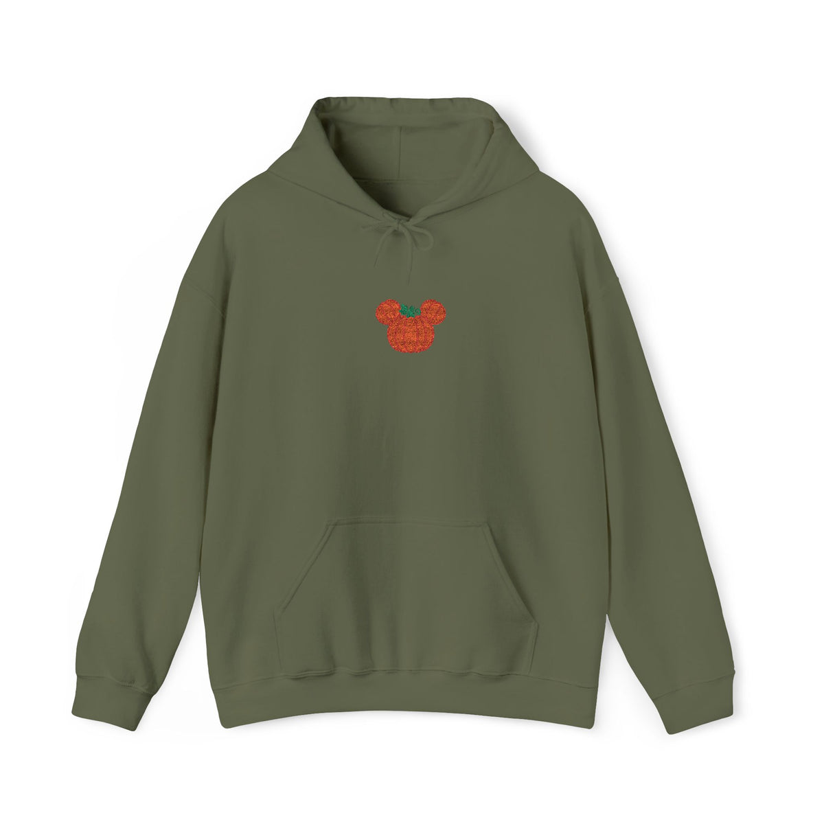 Fall Pumpkin Embroidered Ears silhouette Hoodie | Halloween pumpkin ears sweatshirt