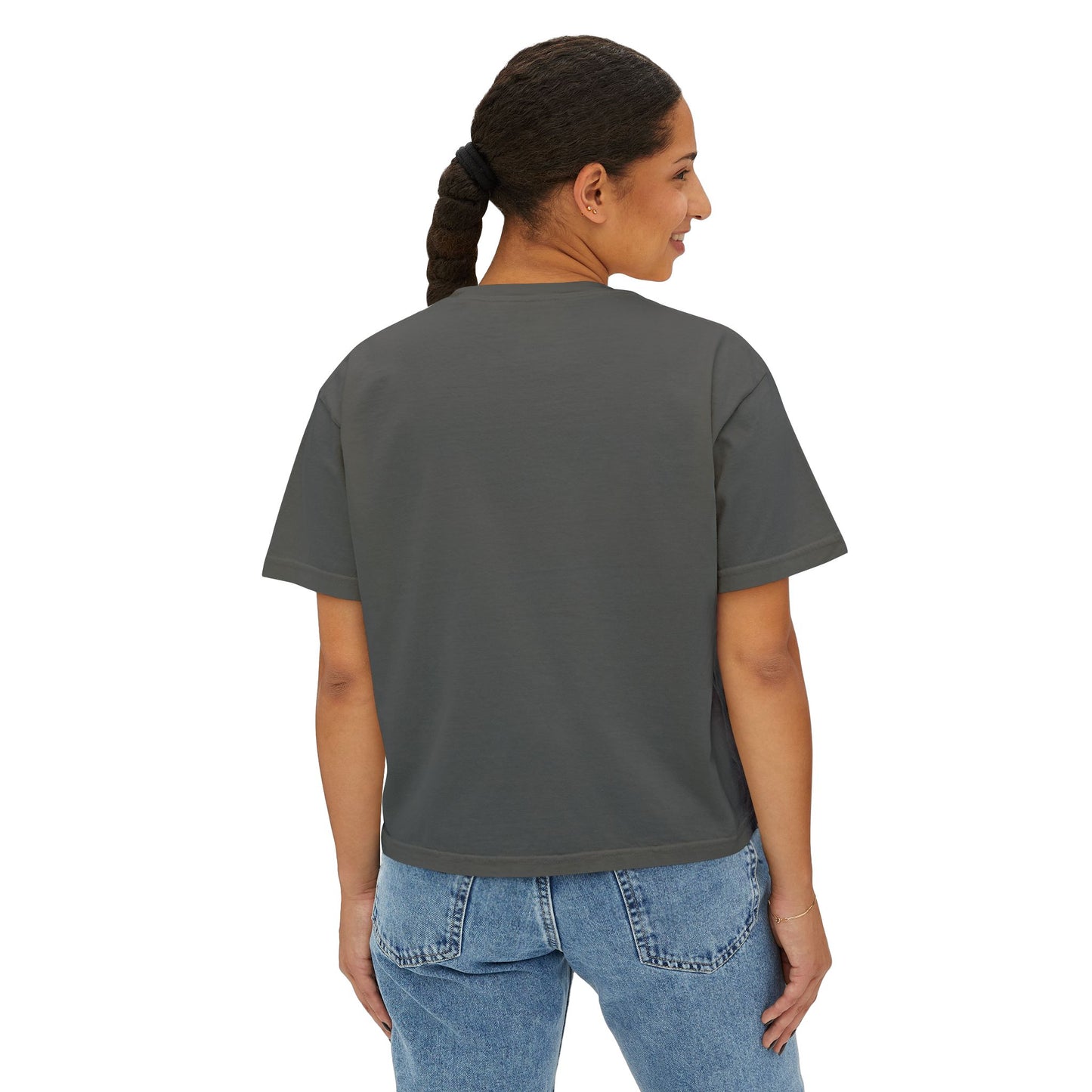 Women's Boxy Tee- Opossum and kitten neighborhood mom graphic