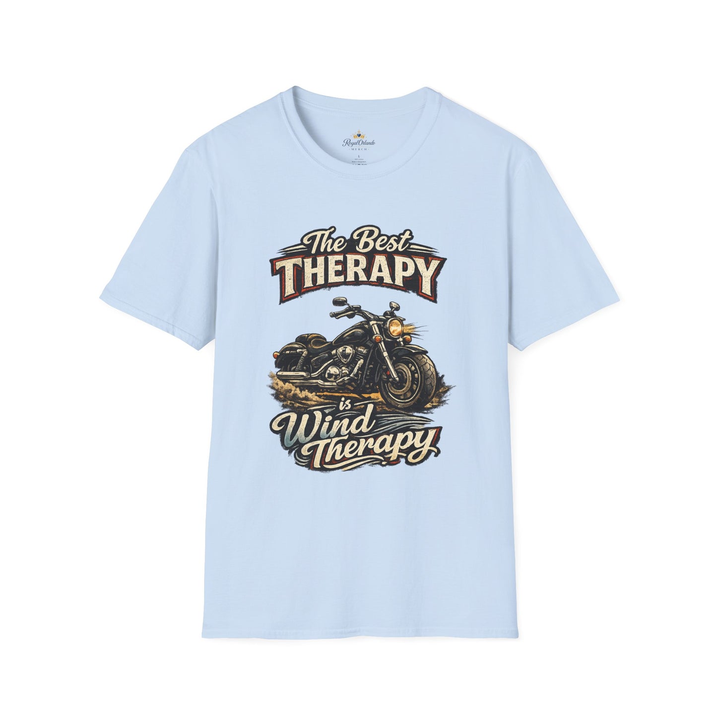 Motorcycle "The Best Therapy" T-Shirt | Bike Wind Therapy Design