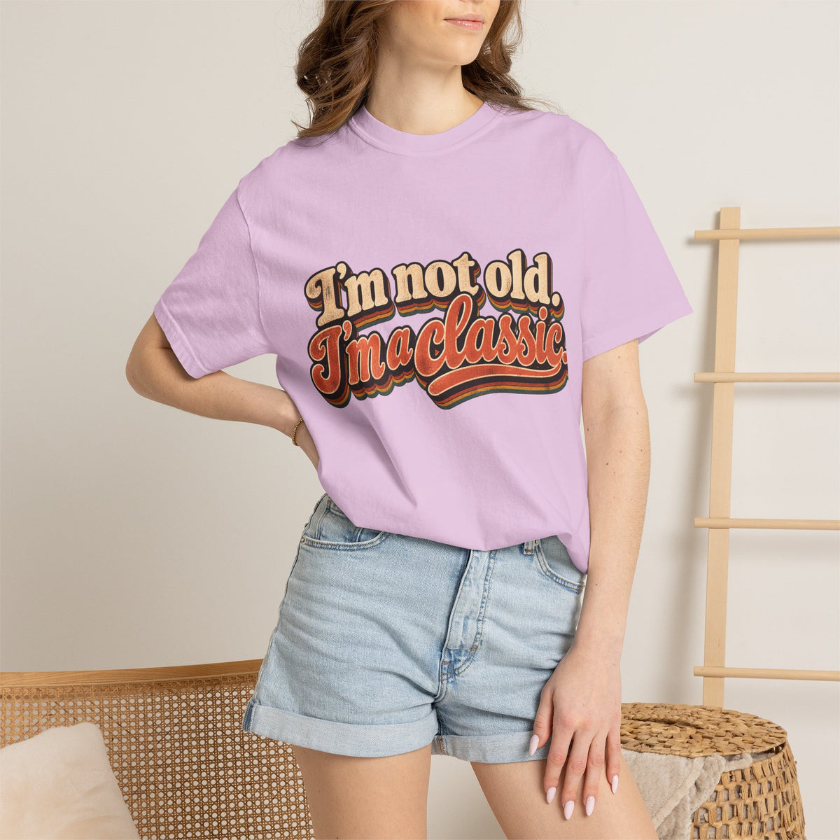 I'm Not Old I'm a Classic T-shirt | Retro Script Vintage Typography