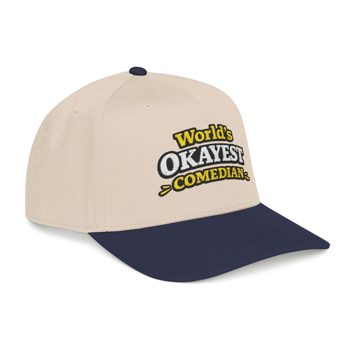 Dad Joke cap Worlds Okayest Comedian Mid Profile Baseball Cap