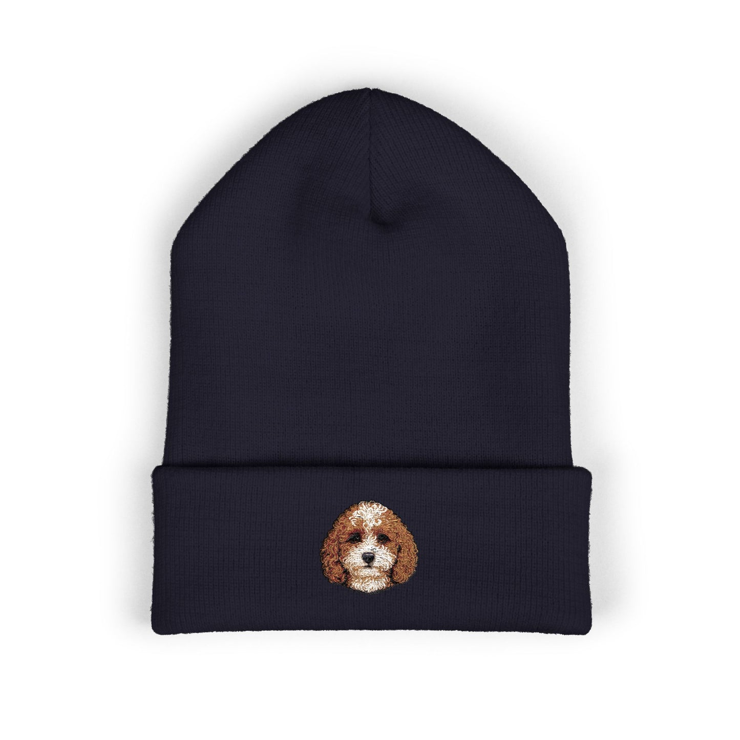 Cavapoo Dog Embroidered Beanie | Cuffed Knit Hat