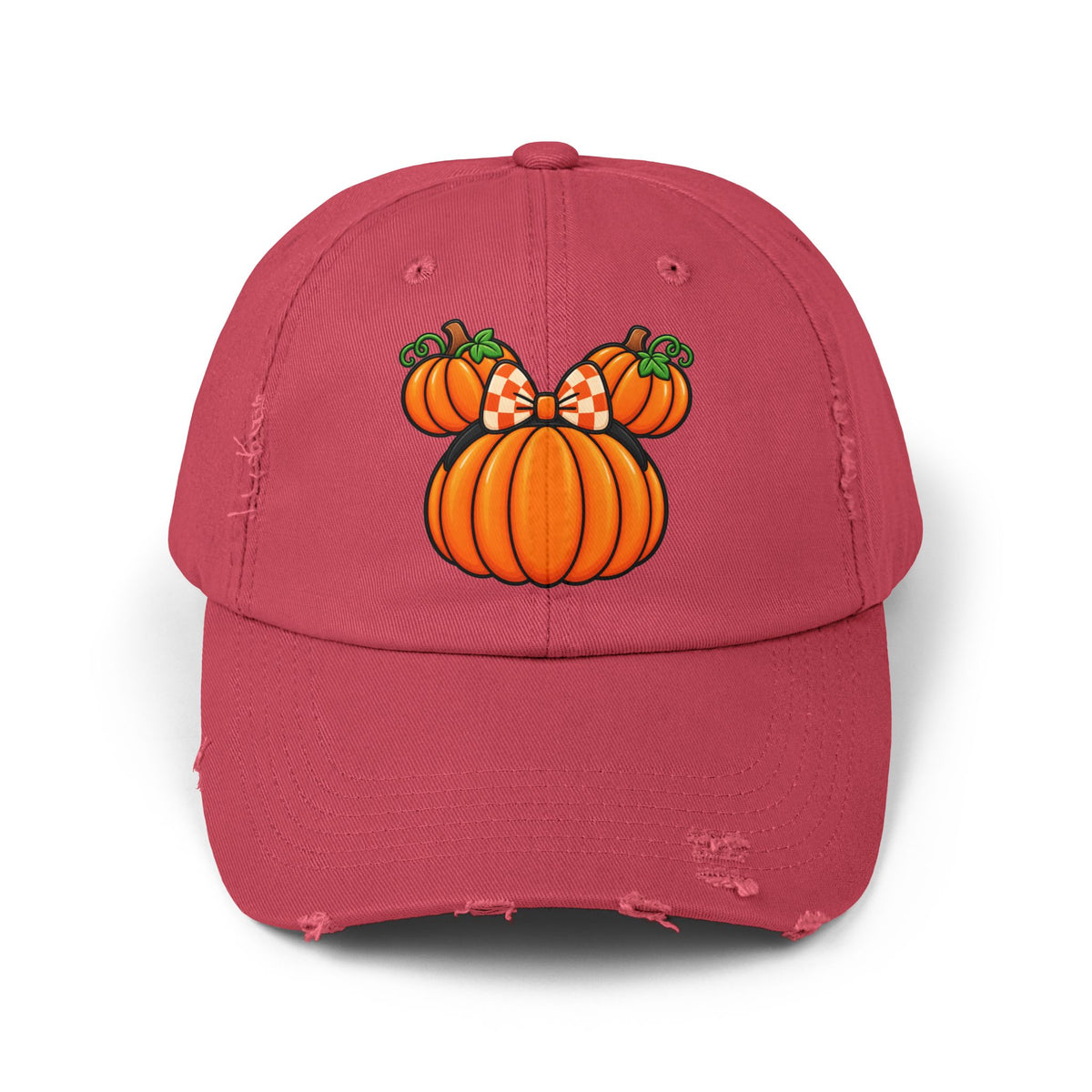 Fall Pumpkin  Ears Cap | Distressed Baseball Hat, Halloween Fall