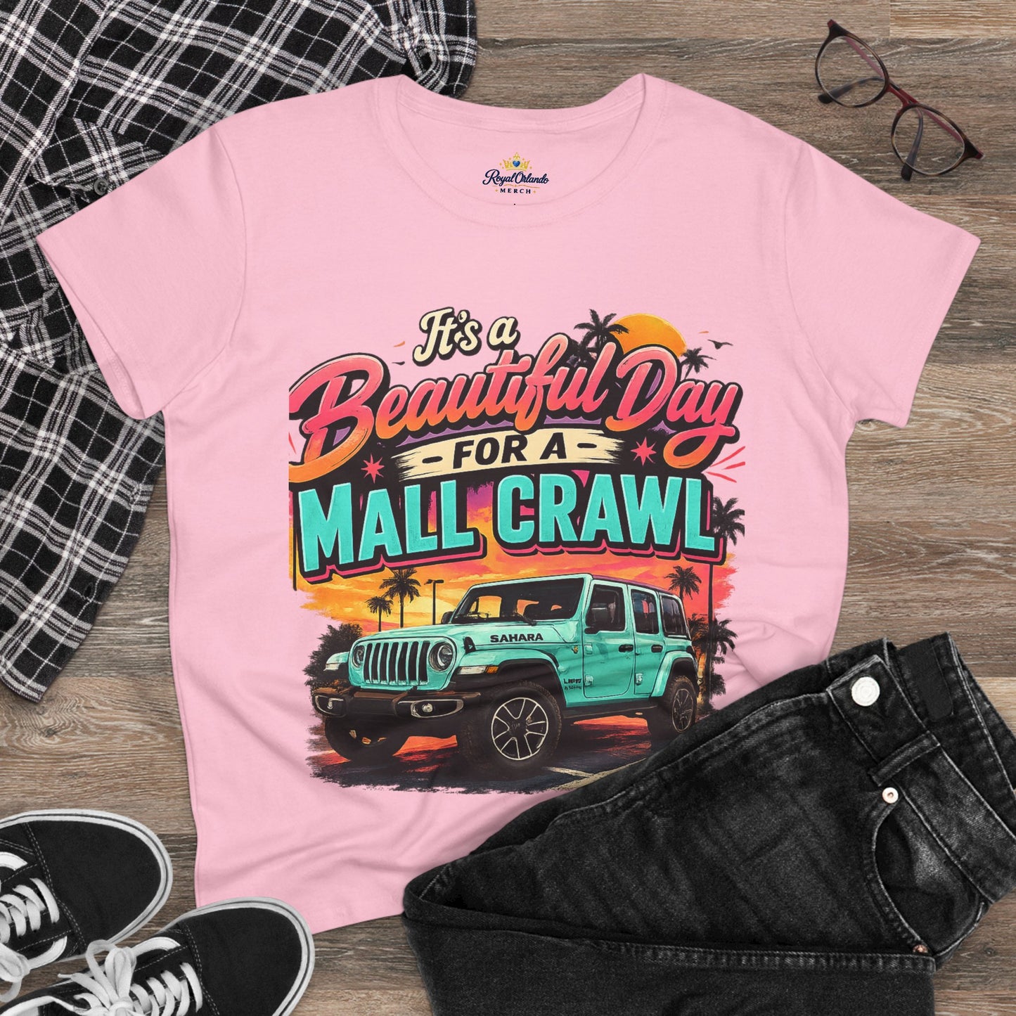 Women's Mall Crawl T‑Shirt — "It's a Beautiful Day for a Mall Crawl" Graphic Tee